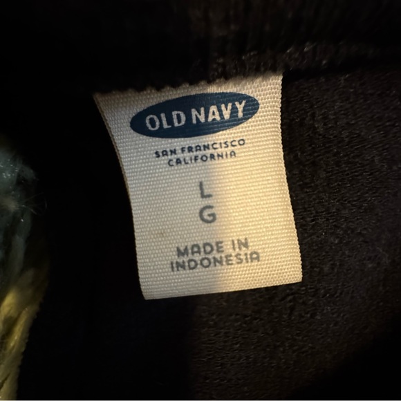 Old Navy wide leg waist-defined bouclé knit jumpsuit-Black size Large EUC - Picture 3 of 8